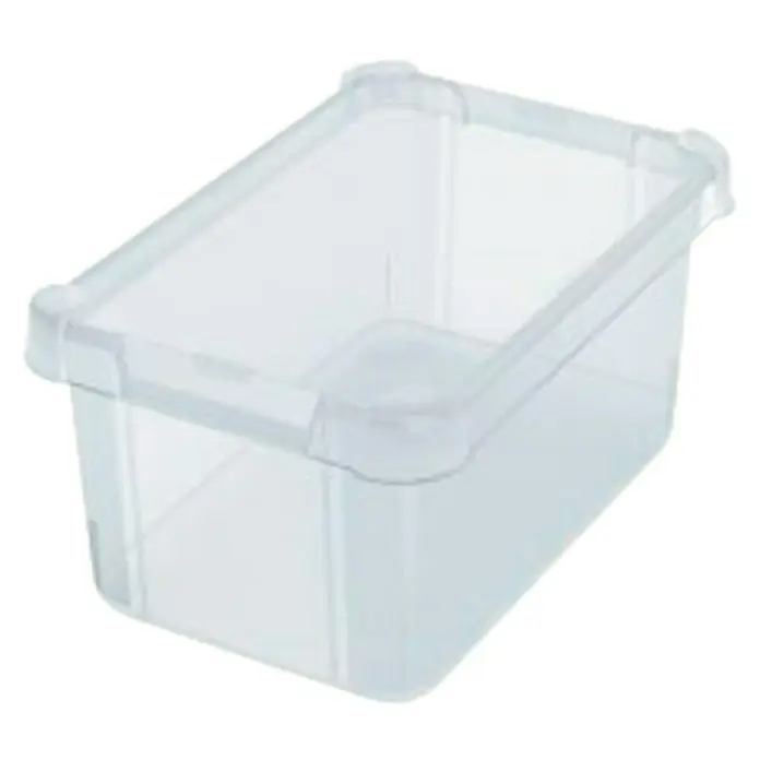 Terry Milano Caja de almacenaje - L x An x Al: 28 x 19 x 14 cm, Transparente - Caja de almacenamiento transparente de plástico con esquinas reforzadas, ideal para organizar y guardar en el hogar.