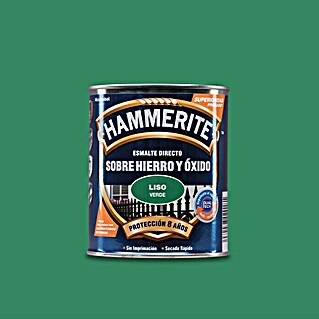 Hammerite Esmalte para metal Hierro y Óxido Liso (Verde, 750 ml, Liso)