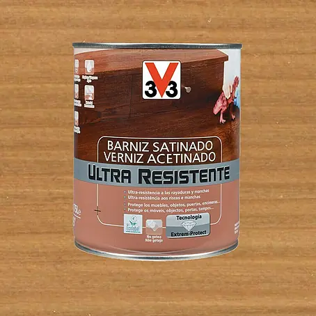 V33  Barniz para madera Satinado Ultra Resistente
