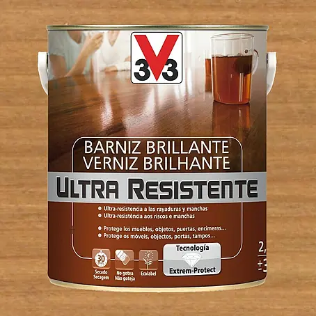 V33  Barniz para madera Brillante Ultra Resistente