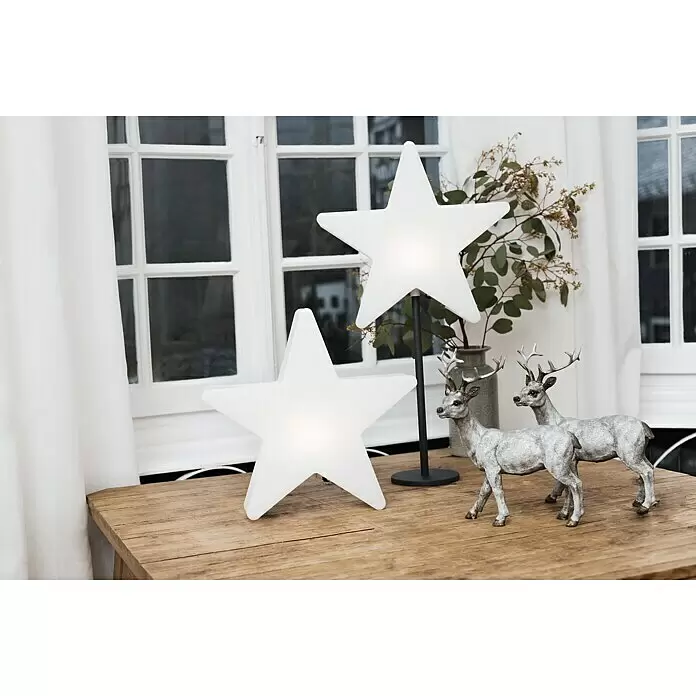 8 Seasons Design Shining Standstern Window Star - Weiß, Neutralweiß, LED - Stimmungsaufnahme