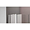 GEO Hit Runddusche (80 x 80 x 202,2 cm, Unbeschichtet, Radius: 500 mm, Stärke: 6 mm, Silber)