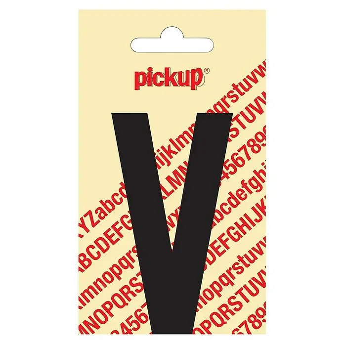 Pickup Aufkleber - Motiv: V, Schwarz, Höhe: 90 mm - Aufkleberbogen mit dem Buchstaben V von Pickup. Ideal zur individuellen Beschriftung und Kennzeichnung.