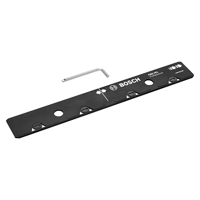 Bosch Professional Verbindungselement FSN VEL - Passend für: Bosch Professional Führungsschienen FSN-Serie - Schwarze Bosch FSN VEL Professional Führungsschiene mit Inbusschlüssel für präzise Schnitte und Bearbeitung.