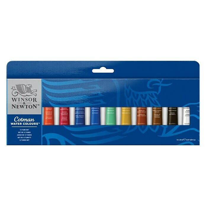 Winsor & Newton Cotman Set akvarel boja (Tube 12 x 8 ml)