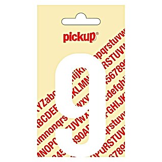 Pickup Sticker (Motief: 9, Wit, Hoogte: 90 mm)