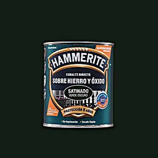 Hammerite Esmalte para metal Hierro y óxido (Verde oscuro, 750 ml, Satinado)