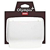 Tatay Olympia Portarrollos papel higiénico (Con tapa, Blanco, Polipropileno)