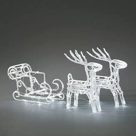 Konstsmide  LED-Weihnachtsdekoleuchte Rentiere mit Schlitten