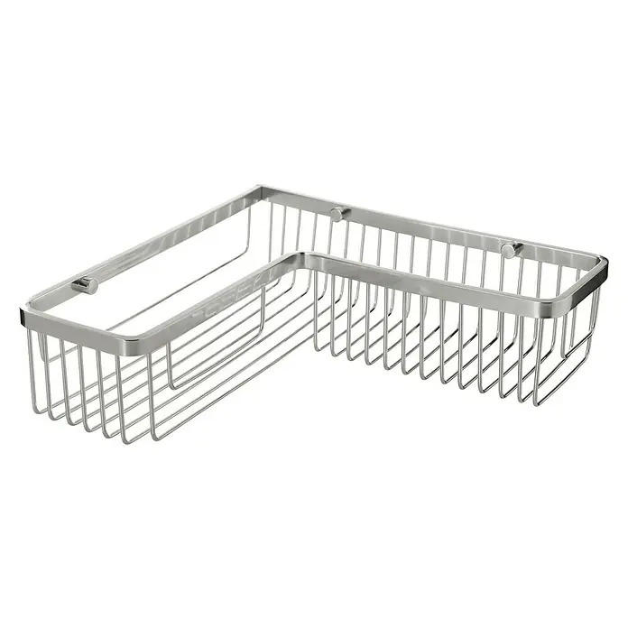 Tatay Aluminium Cesta de baño angular - L x An x Al: 30 x 30 x 8,5 cm, Plateado - Estante de esquina de metal para baño o ducha. El estante tiene un diseño moderno y ofrece un amplio espacio de almacenamiento.