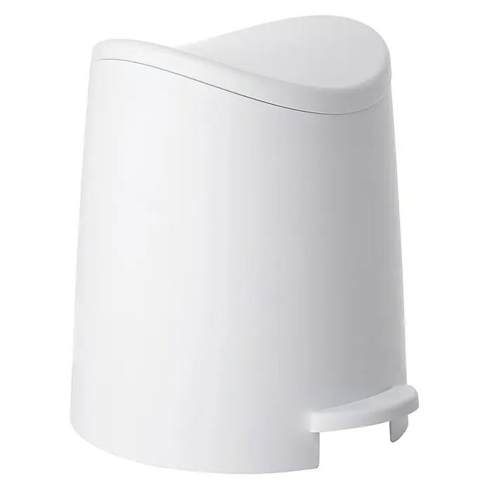 Tatay Standard Cubo con pedal - 3 l, Plástico, Blanco - Cubo de basura a pedal blanco con tapa redondeada y pedal para facilitar su uso en el baño o el aseo.