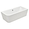 Camargue Freistehende Badewanne (180 x 80 cm, Rechtsseitig, Sanitäracryl, Weiß)