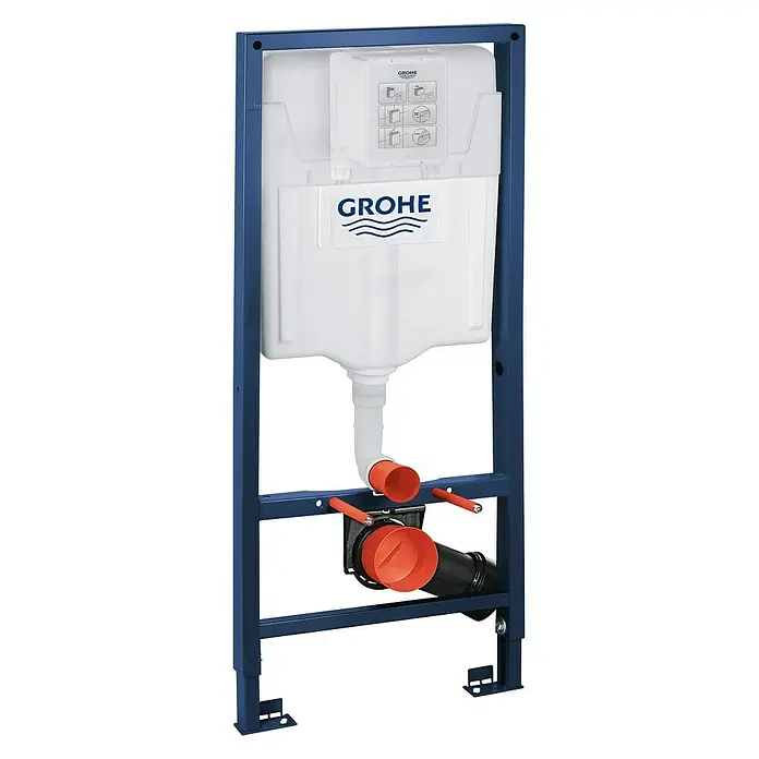 Grohe Rapid SL WC-Vorwandelement - 16,5 x 50 x 113 cm, Pulverbeschichtet - Grohe Rapid SL Unterputz-Spülkasten mit Rahmen für eine moderne und effiziente Badezimmerinstallation.