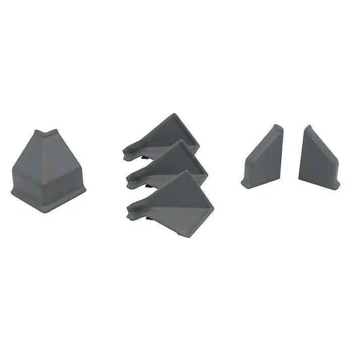 CUCINE Zubehör-Set - Grau, 6 -tlg. - Verschiedene graue Eckenschutz-Pads für Möbel, um Stöße zu vermeiden. Sicherheit für Ihr Zuhause!