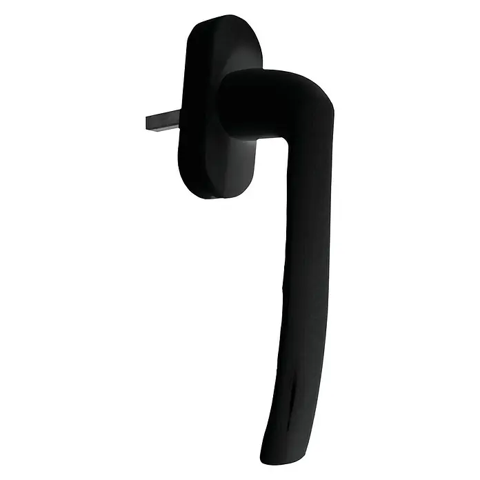 Solid Elements Manilla para ventana oscilobatiente y practicable - Negro - Manilla de ventana de metal negro, robusta y elegante, perfecta para ventanas modernas. Ofrece un funcionamiento seguro y un aspecto elegante.
