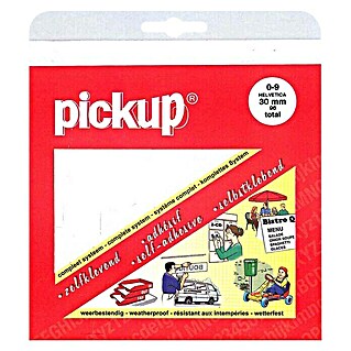 Pickup Sticker (Cijfers, Wit, Hoogte: 30 mm)
