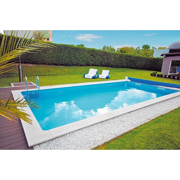 KWAD Bausatz-Pool de Luxe (L x B x H: 800 x 400 x 150 cm, 46 600 l, Farbe: Sand) | BAUHAUS