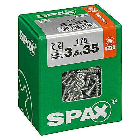 Spax Universalschraube (Ø x L: 3,5 x 35 mm, WIROX Oberfläche, T-Star plus, 175 Stk.)