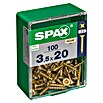 Spax Tornillo universal (Ø x L: 3,5 x 20 mm, Rosca completa, 100 uds.)