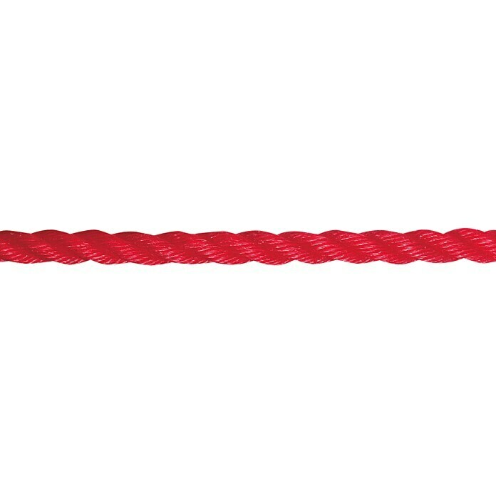 Stabilit PP-Seil Meterware (Durchmesser: 10 mm, Polypropylen, Rot, 3-schäftig gedreht)