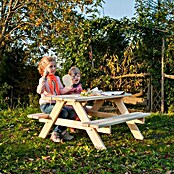 Kinder-Picknicktisch Lilli (3-tlg., Fichte, Naturbelassen)