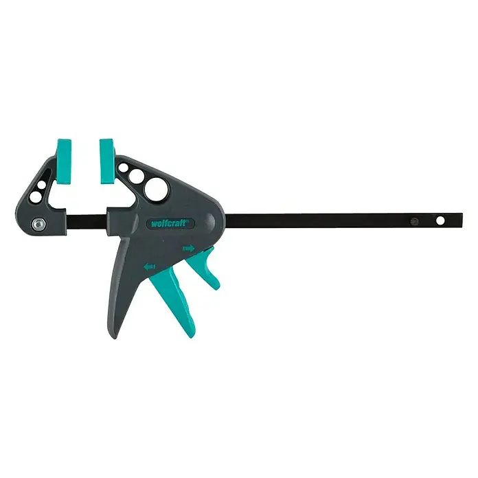Wolfcraft Einhandzwinge EHZ - Spannweite: 110 mm, Spannkraft: 295 N, Ausladung: 38 mm - Wolfcraft Einhandzwinge für schnelle und einfache Fixierung von Werkstücken. Ideal für den Heimwerker- und Profibereich.