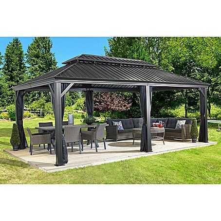 Sojag Standard-Pavillon Messina 12 x 20 (B x T: 598 x 363 cm, Farbe Gestell: Anthrazit, Aluminium)