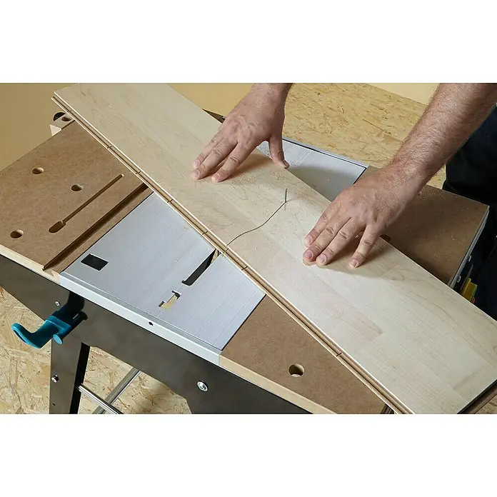 Wolfcraft Master Cut Banco de trabajo 1500 - Altura de trabajo: 865 mm, Carga soportada: 200 kg, Negro - La mesa de sierra Wolfcraft Master 200: Cortes precisos de tableros de madera para proyectos de bricolaje con manejo seguro y superficie de trabajo práctica.