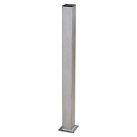 Plus Zaunpfosten (8 x 8 x 186 cm, Stahl, Silber)