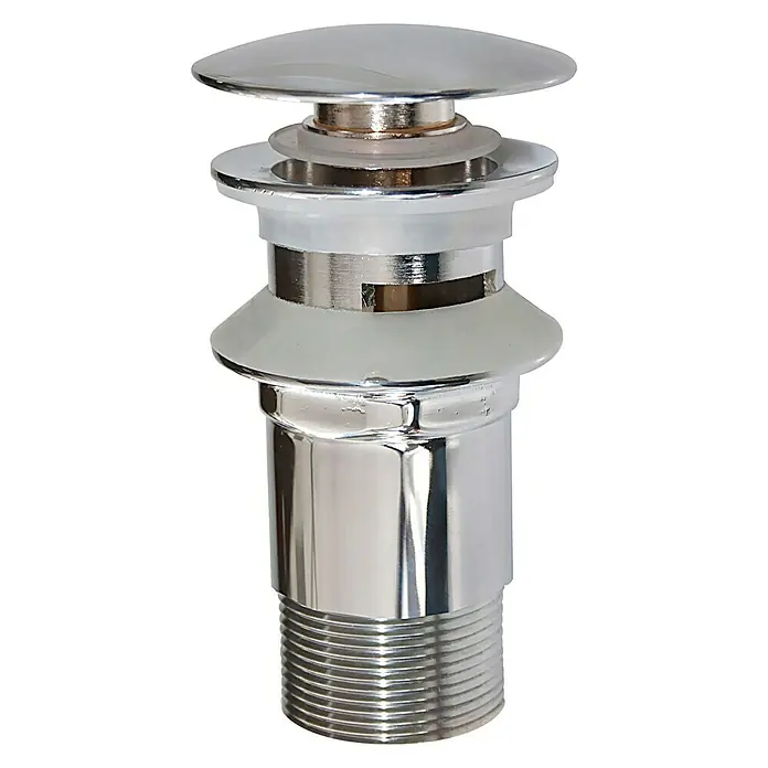 Artysan Válvula Push - 1¼'', Lavabo pequeño - Imagen de una válvula de desagüe cromada brillante para lavabos, ofreciendo un diseño elegante y moderno para accesorios de baño.