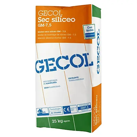Gecol  Mortero de cemento Sec Silíceo GM-7,5