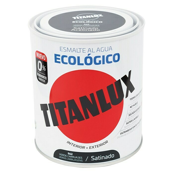 Titanlux Esmalte de color Eco Verde carruajes (Verde, 750 ml, Satinado)