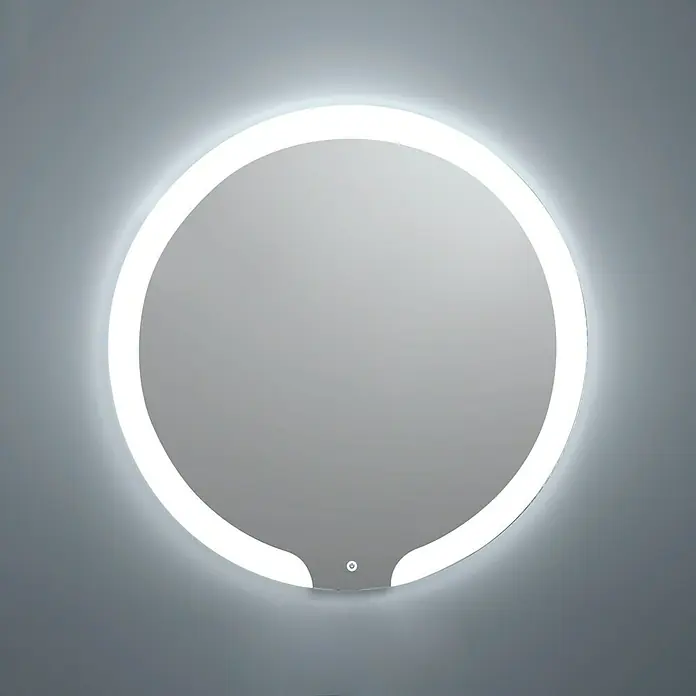 Camargue Espejo con luz Sphere - Diámetro: 70 cm, Sensor - Espejo redondo iluminado con LED para un diseño de baño elegante. El diseño moderno proporciona una iluminación agradable y un ambiente elegante.