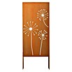 Palatino Space Vertical  Sichtschutzelement (87 x 180 cm, Cortenstahl, Motiv: Blüten, Edelrost)