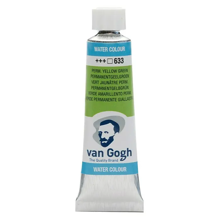 Talens Van Gogh Acuarela - Verde amarillo permanente, 10 ml, Tubo - Tubo de acuarela Van Gogh en color "Verde Amarillo Permanente", ideal para proyectos artísticos.