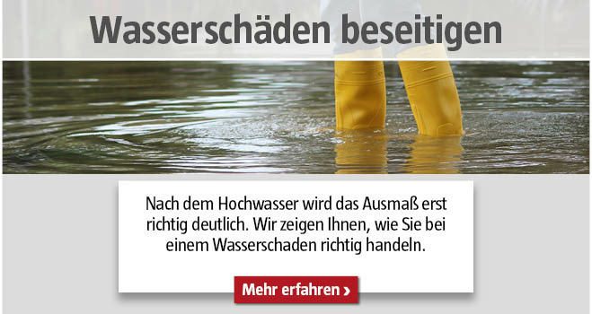 Wasserschaden Sofortmaßnahmen