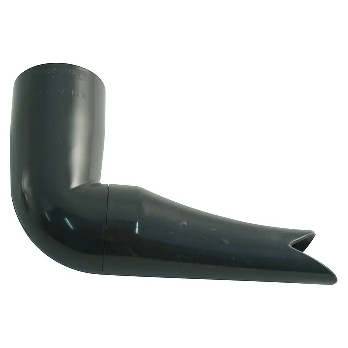 Marley Speier - Nennweite: 53 mm, Anthrazit - Graues Marley-Rohrstück mit Auslauf. Ideal für Abwasserleitungen und andere sanitäre Installationen.