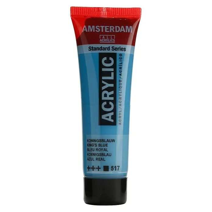 Talens Amsterdam Pintura acrílica Standard - Azul real, 20 ml, Tubo - Tubo de pintura acrílica Amsterdam Standard Series en Azul Real, ideal para artistas y aficionados.