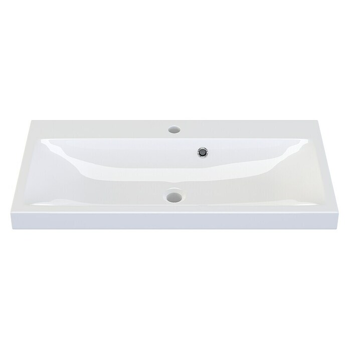 Camargue Espacio Inbouwwastafel (80 x 40 cm, Mineraalmarmer, Wit)