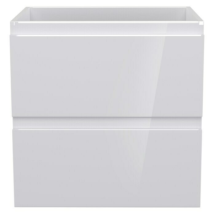 Camargue Espacio Waschtischunterschrank (60 x 46 x 60 cm, 2 Schubkästen, Gama weiß glänzend)