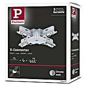 Paulmann URail Conector en X (10,4 x 10,4 cm, Metal, Cromado mate)