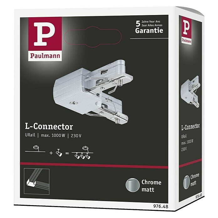 Paulmann URail L-Verbinder (6,2 x 6,2 cm, Metall)