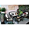 Sunfun Conjunto de muebles Savannah (4 piezas, Marrón oscuro)