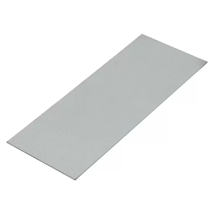 Heka Ziehklinge - 60 x 150 mm - Leicht strukturierte hellgraue rechteckige Platte.