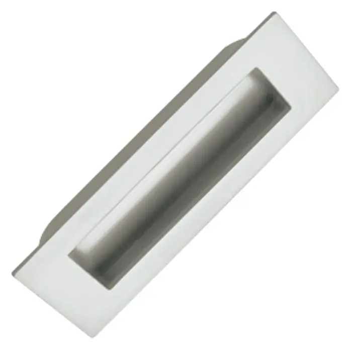 Nesu Tirador para muebles 866217 - L x An x Al: 9,2 x 3,1 x 0,2 cm, Cromado - Tirador empotrado rectangular con un corte rectangular, perfecto para cajones o puertas correderas.