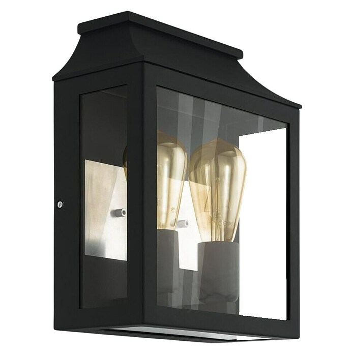 Eglo Vanjska zidna svjetiljka Soncino  (120 W, 330 x 120 x 265 mm, Crne boje, Prozirno, IP44) | BAUHAUS