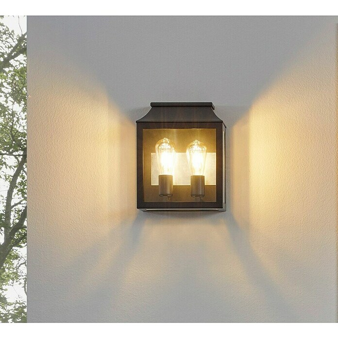 Eglo Vanjska zidna svjetiljka Soncino  (120 W, 330 x 120 x 265 mm, Crne boje, Prozirno, IP44) | BAUHAUS