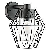 Eglo Vanjska zidna svjetiljka Canove  (60 W, Boja kućišta: Crne boje, Boja sjenila: Saten prozirno, IP55) | BAUHAUS