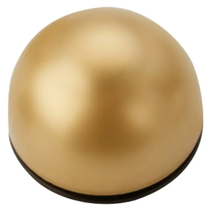 Inofix Tope de puerta 2033 - Oro, Plástico, 2 ud. - Primer plano de una bola de masaje dorada y brillante para la relajación y la estimulación muscular.