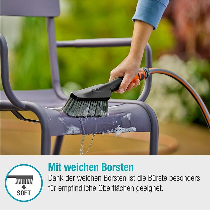 Gardena Udobna ročna krtača Cleansystem S soft  (Vodonosni) | 7317 - Wassertechnik Reinigung | IAFB - Systemteile Wassertechnik | IAF - Wassertechnik | IA - Gartenhartware | I - Stadtgarten | BAUHAUS
